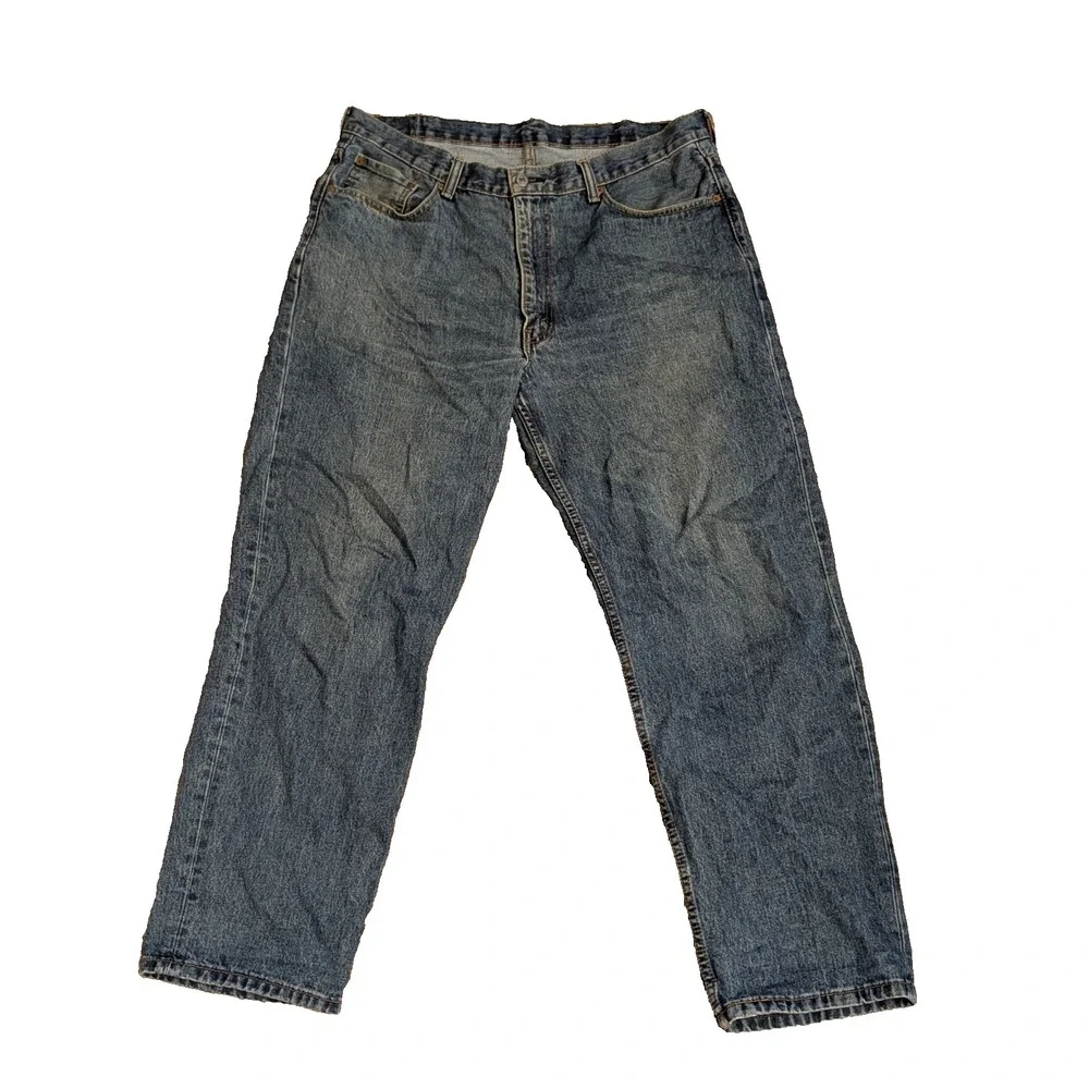 Levi's 550 Mens Jeans 40 x 32 Stonewash Blue Relaxed Fit Tapered Leg 100% Cotton